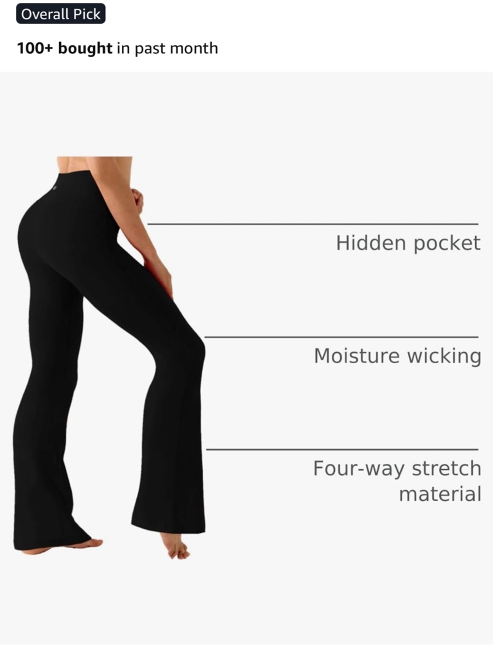 Bubblelime Black High-Waist Bootcut Yoga Pants